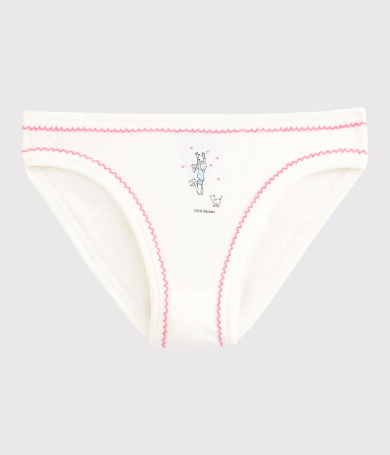 Baumwollhöschen für kleine Mädchen weiss LAIT/ BERLINGOT