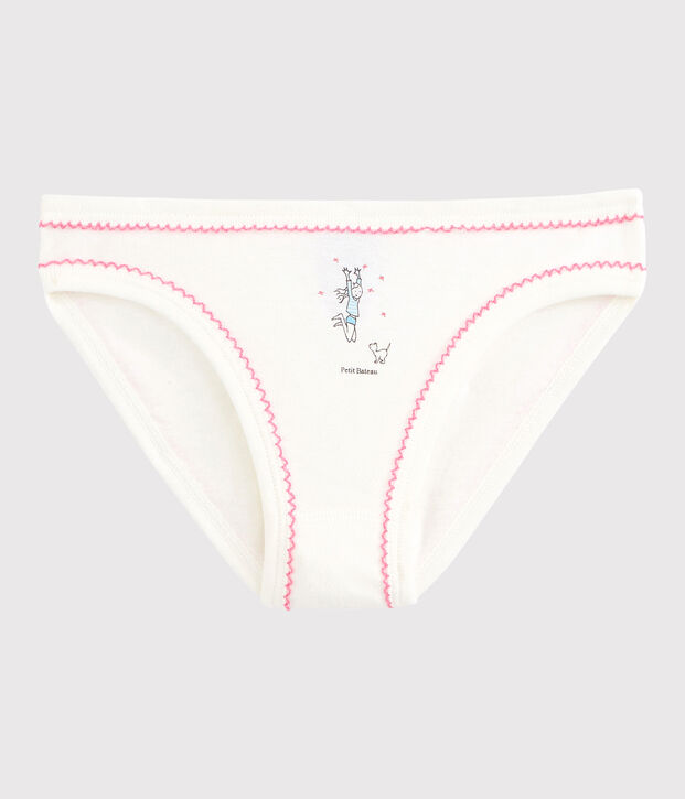 Baumwollh&ouml;schen f&uuml;r kleine M&auml;dchen weiss/rosa