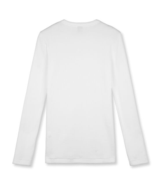 Emblematisches langärmliges T-Shirt für Damen weiss ECUME