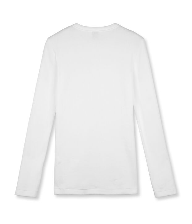Emblematisches lang&auml;rmliges T-Shirt f&uuml;r Damen weiss