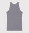 Damen-Tanktop L’Iconique aus gestreifter Baumwolle blau SMOKING/weiss MARSHMALLOW