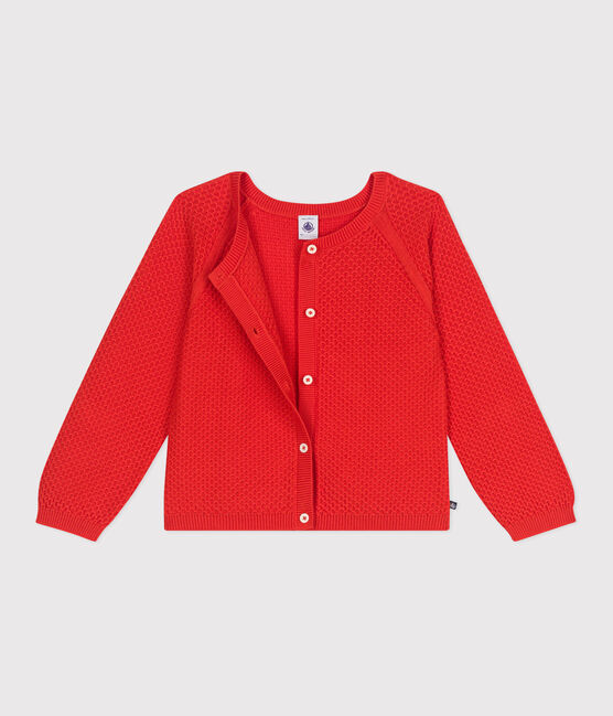 Kinder-Strickjacke aus Baumwolle mit Zierstrick SPICY