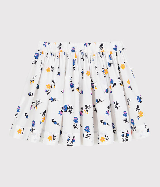 Kinderrock aus Popeline für Mädchen weiss MARSHMALLOW/weiss MULTICO
