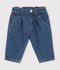 Baby-Hose aus einfarbigem Denim mit Herzstickerei blau