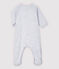 Grau melierter Baby-Strampler aus Bio-Baumwolle grau POUSSIERE CHINE