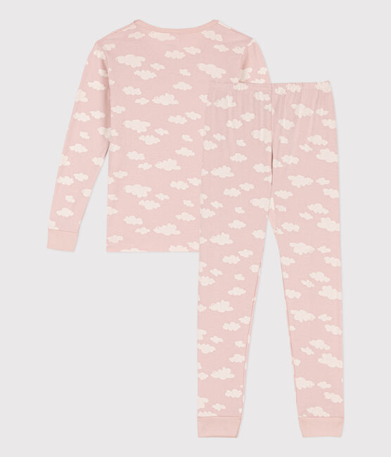Kinderpyjama aus Baumwolle in eng geschnittener Passform für Mädchen SALINE/ MARSHMALLOW