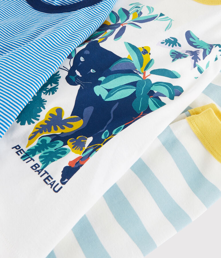 Set aus 2 Rippstrick-Pyjamas f&uuml;r kleine Jungen vielfarbig