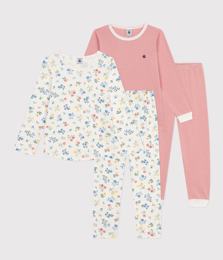 2er-Set Kinderpyjamas aus Baumwolle vielfarbig