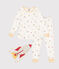 Kinder-Pyjama zum Verkleiden aus Baumwolle mit Raumfahrtmotiven weiss MARSHMALLOW/weiss MULTICO