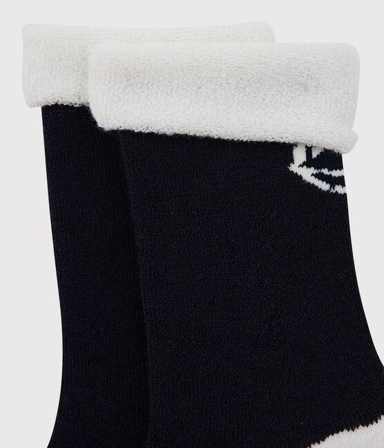 Warme Kindersocken blau SMOKING