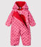 Baby-Fliegeroverall für Mädchen rosa CHEEK/rot TERKUIT