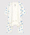 Fußloser Baby-Bodyjama aus Bio-Baumwolle weiss MARSHMALLOW/blau BRASIER