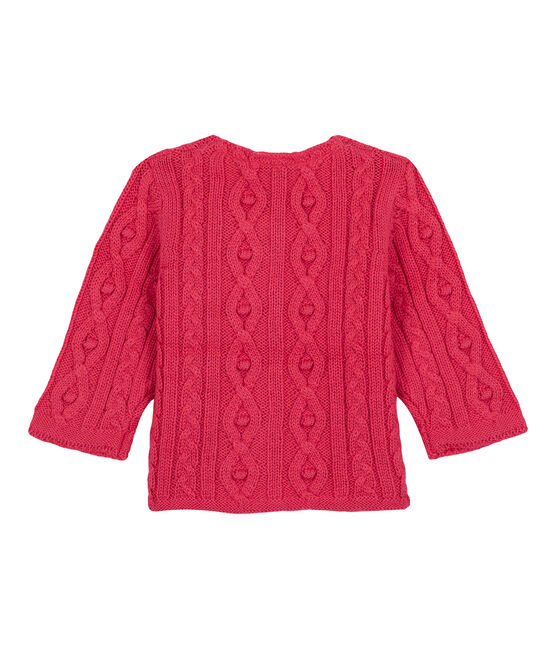Cardigan mit Zopfmuster rosa IMPATIENCE