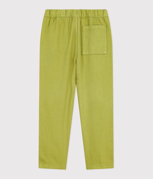 Kinder-Hose aus Baumwolle gr&uuml;n