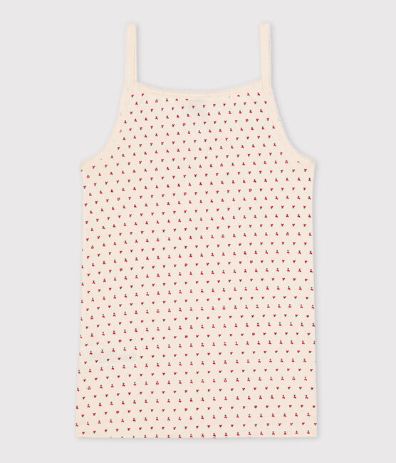 Trägershirt L’ICONIQUE aus Baumwolle für Damen weiss AVALANCHE/ STOP/ MULTICO