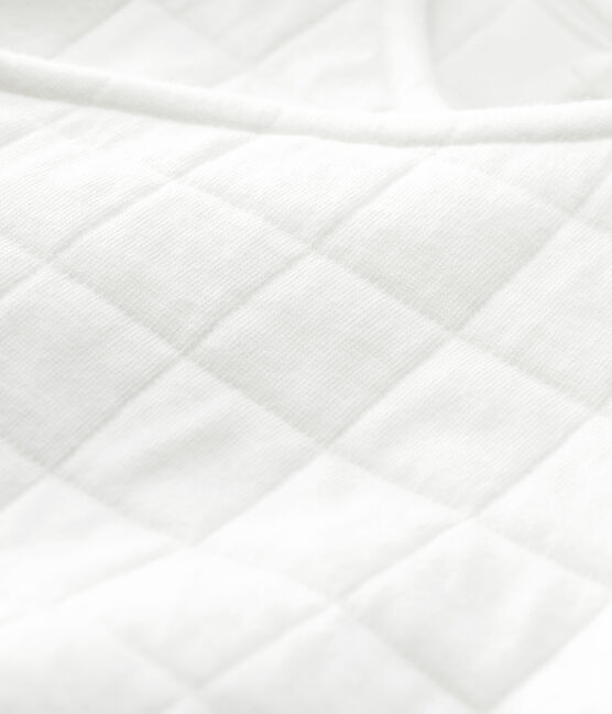 Baby-Cardigan aus gesteppter Bio-Baumwolle weiss MARSHMALLOW