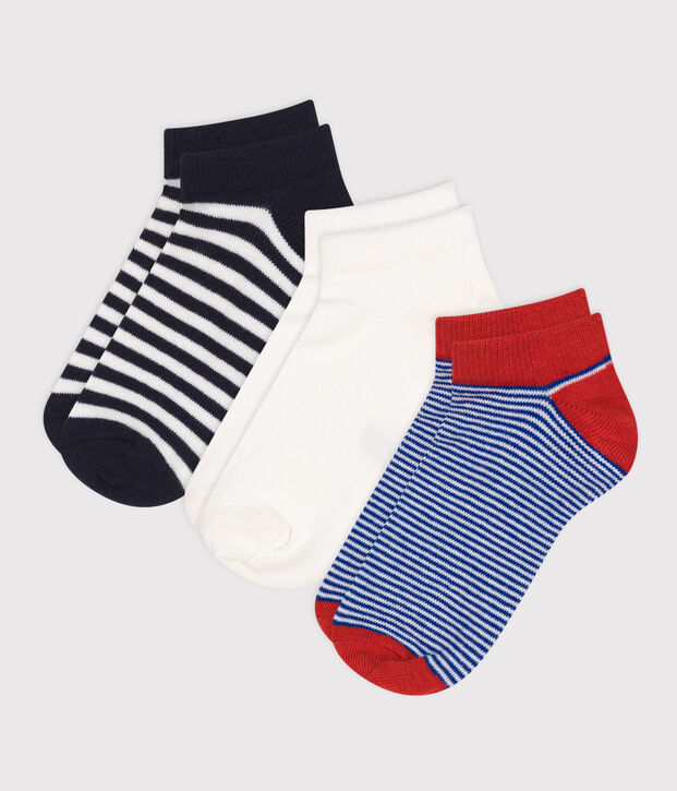 3 PAAR GESTREIFTE BAUMWOLLSOCKEN F&Uuml;R KINDER vielfarbig
