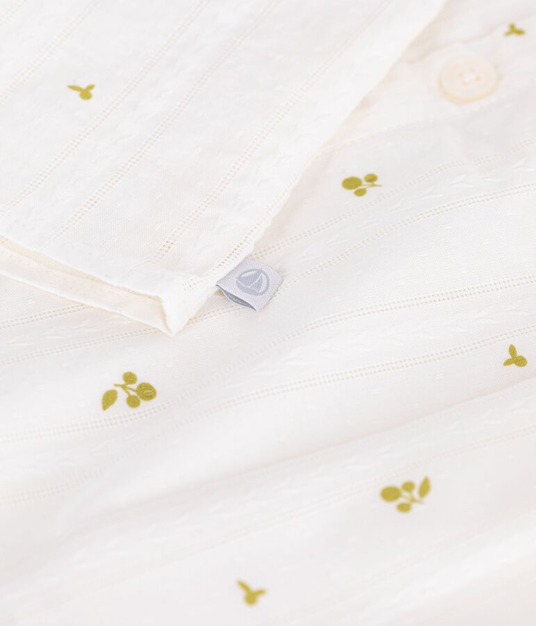 &Auml;rmellose Baby-Bluse aus Baumwolle mit Blumenmuster gr&uuml;n/gr&uuml;n