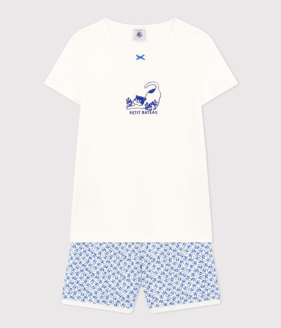 Kurzer Kinderpyjama aus Baumwolle blau MARSHMALLOW/ INCOGNITO