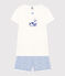 Kurzer Kinderpyjama aus Baumwolle blau MARSHMALLOW/ INCOGNITO