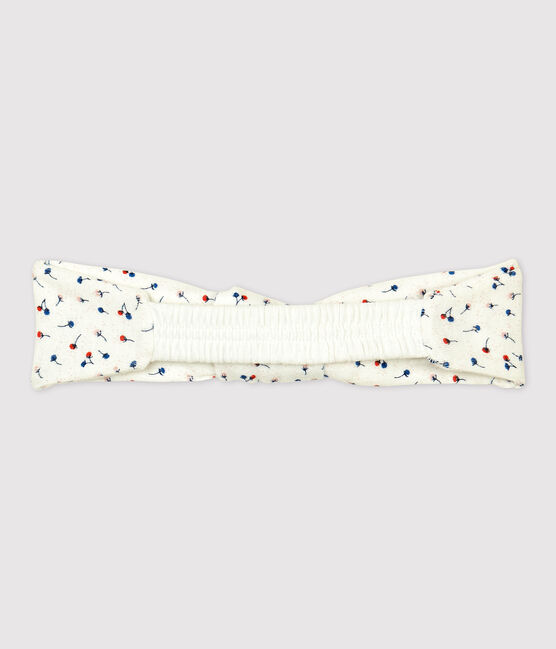 Kinder-Stirnband aus Baumwolle für Mädchen weiss MARSHMALLOW/weiss MULTICO