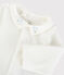 Baby-Body aus Bio-Baumwolle mit besticktem Kragen weiss MARSHMALLOW