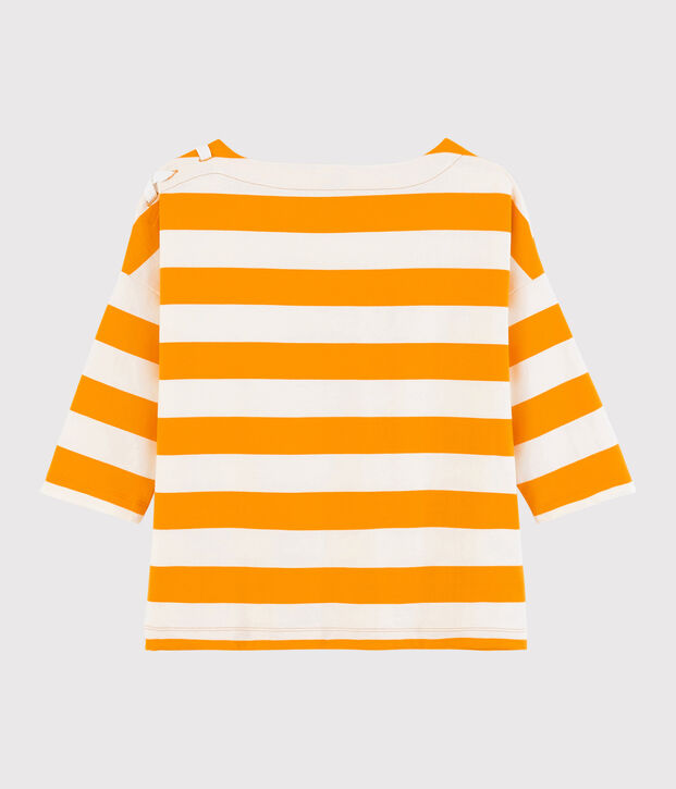 Marineshirt f&uuml;r Damen gelb/weiss