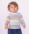 Baby-Streifenshirt Marini&egrave;re aus Baumwolle weiss/vielfarbig