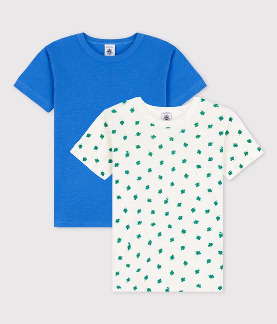 2er-Set kurzärmelige Palmen-T-Shirts aus Baumwolle für Jungen variante 1