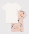 2er-Set kurzärmelige T-Shirts aus Baumwolle mit Blumenmotiv für Mädchen variante 1