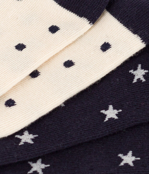 2er-Set Kindersocken aus Baumwolljersey mit Sternenmuster vielfarbig