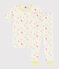 Kinderpyjama aus Bio-Baumwolle mit bunten Sternen für Jungen weiss MARSHMALLOW/weiss MULTICO