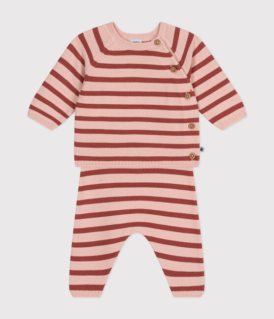 Baby-Set aus Baumwoll-Strick SALINE/ FAMEUX