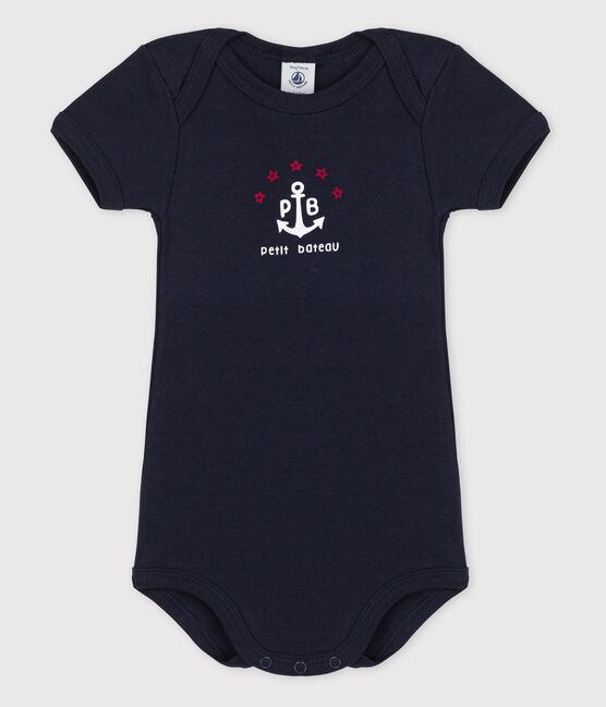 Kurzärmeliger Baby-Body blau SMOKING