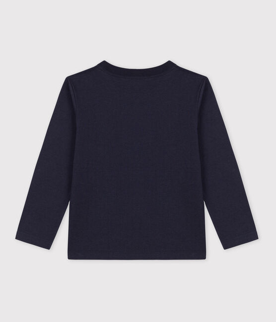 Langärmeliges Kinder-T-Shirt aus Baumwolle für Jungen blau SMOKING
