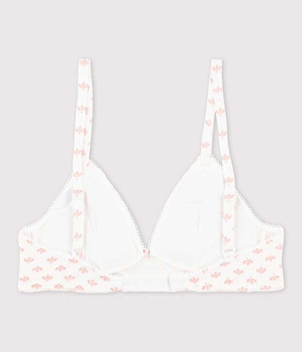 Gepolsterter M&auml;dchen-BH mit Print weiss/rosa/vielfarbig