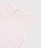 Ärmelloses Kinder-Kleid aus Jersey für Mädchen rosa MINOIS/weiss MARSHMALLOW