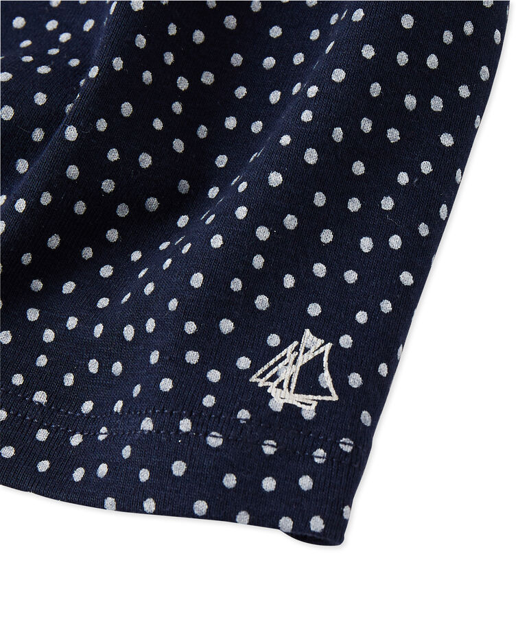 Bedrucktes Baby-M&auml;dchen-T-Shirt blau/weiss