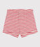 Baby-Shorts aus gestreiftem geflammtem Jersey rosa PAPI/beige AVALANCHE