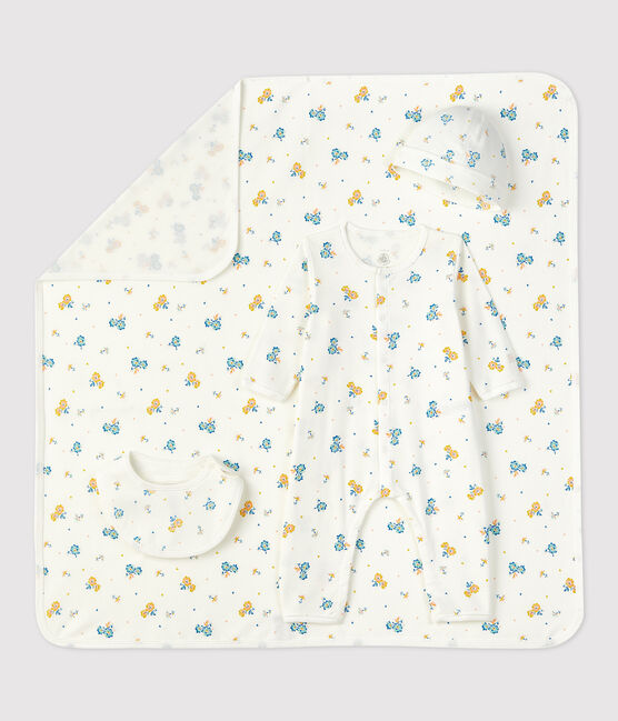 Baby-Geschenk-Set aus Bio-Baumwolle mit Blumenmuster variante 1