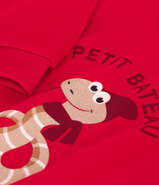Kinder-Sweatshirt aus Molton für Jungen rot CORRIDA