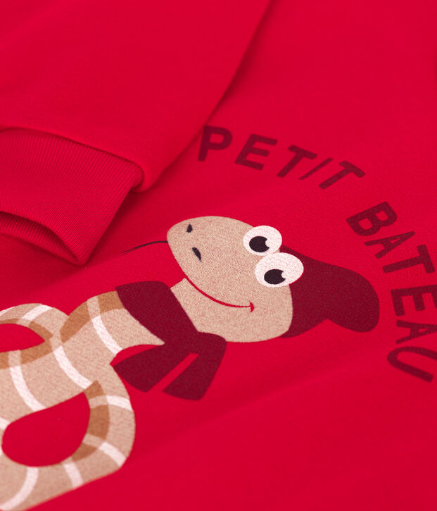 Kinder-Sweatshirt aus Molton f&uuml;r Jungen rot