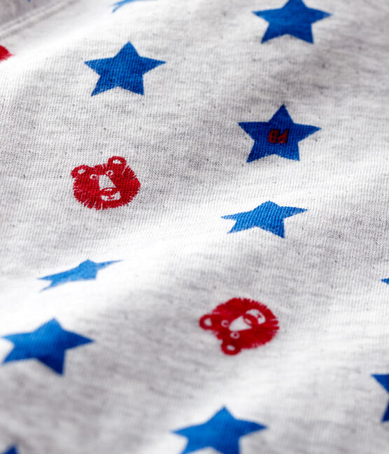 Baby-Sweatshirt aus Doppeljersey für Jungen grau BELUGA/weiss MULTICO