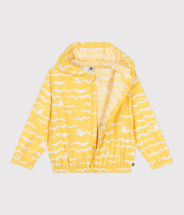 Ultraleichte Kinder-Windjacke gelb/weiss