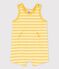 Baby-Kurzoverall aus dickem Jersey gelb ORGE/weiss MARSHMALLOW