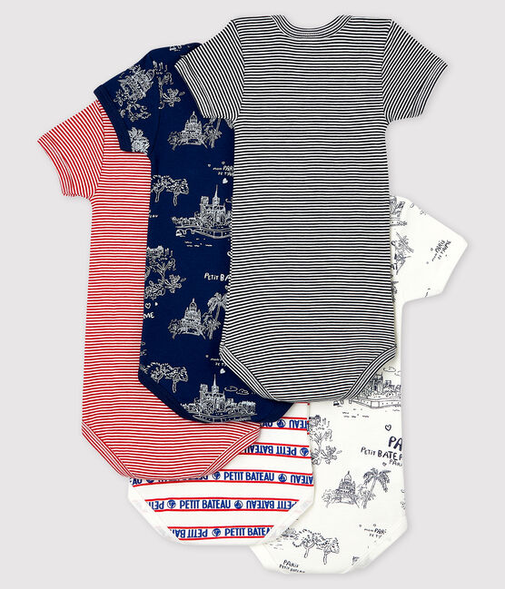 5er-Set kurzärmelige Baby-Bodys mit Paris-Motiv variante 1