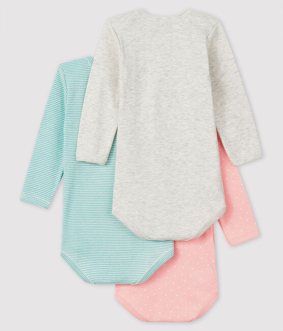 3er-Set langärmlige Baby-Bodys für Mädchen variante 1