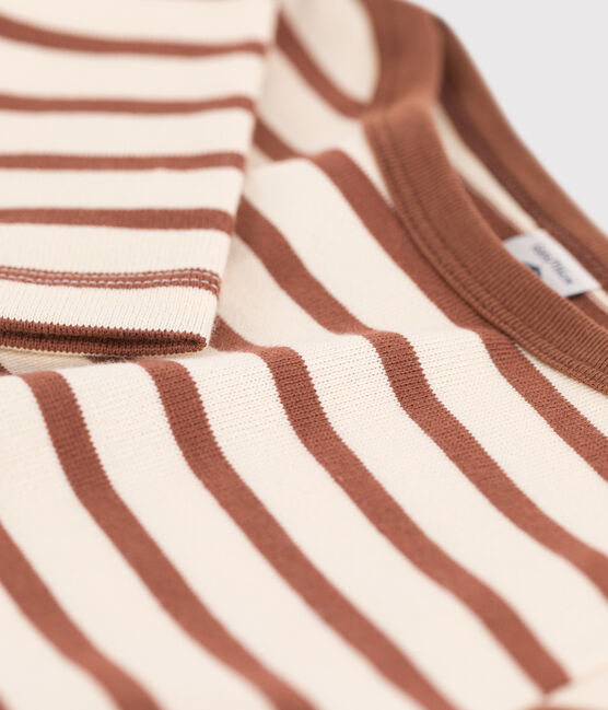 Kinder-Streifenshirt aus Baumwolle für Mädchen / Jungen weiss AVALANCHE/ CINA