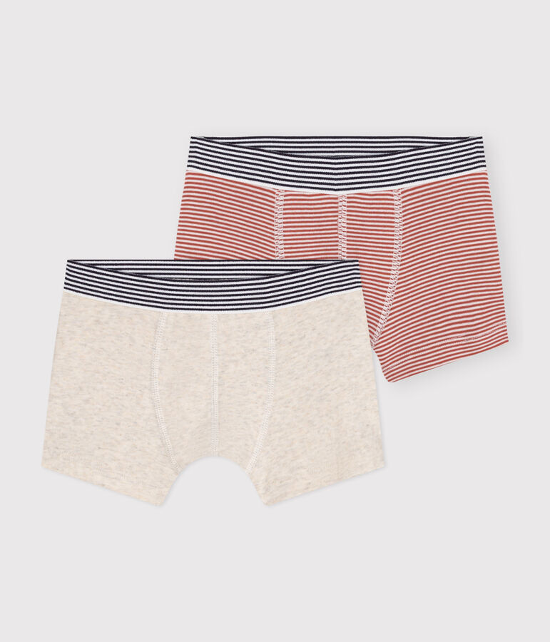 2er-Set Kinder-Boxershorts aus Baumwolle vielfarbig