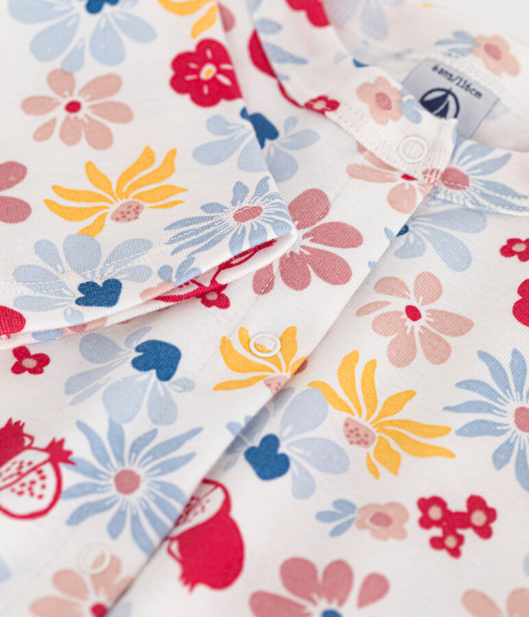 Cardigan aus Baumwolle f&uuml;r M&auml;dchen weiss/vielfarbig